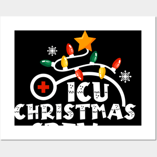 ICU Christmas Crew Nurse Posters and Art